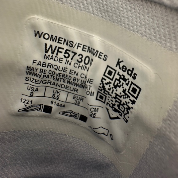 Keds Women’s Triple Kick Canvas White Lace Up Sneakers Shoes Size 8 - Picture 7 of 9